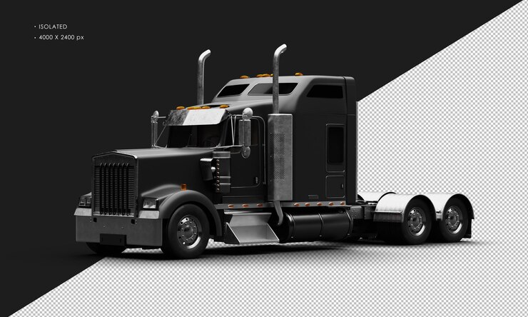 isolated-realistic-matte-black-heavy-duty-semitrucks-car-from-left-front-view_16145-14855
